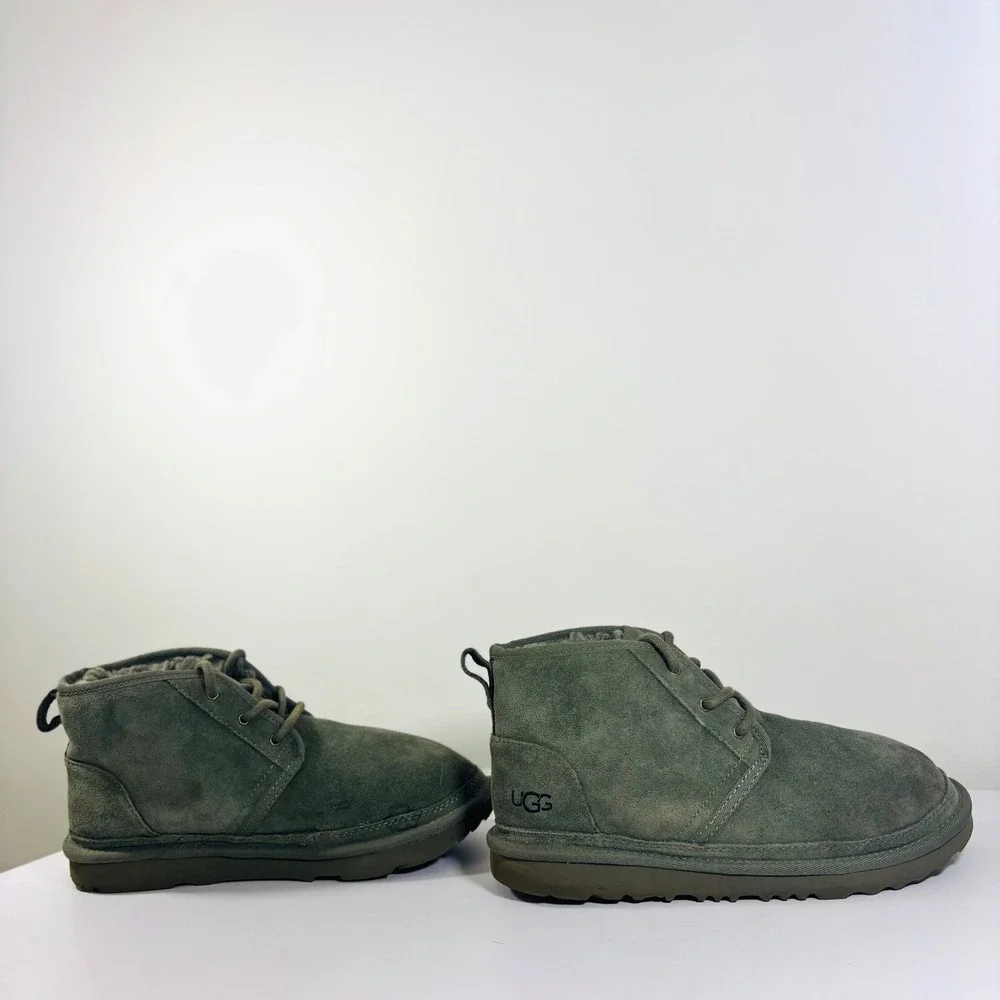 UGG Big Kids‎ Neumel II Boot Suede Lace Up 1017320K Green Moss Kid 3 /Women 5